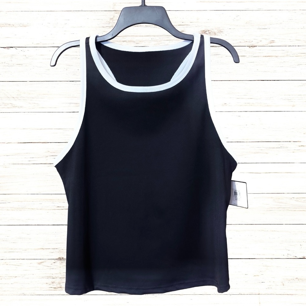 Laundry By Shelli Segal Black Tank with White Trim